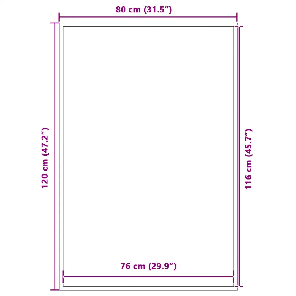 vidaXL Zerbino Antracite 80x120 cm