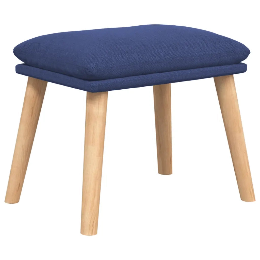 Poltrona Relax con Poggiapiedi Blu in Tessuto cod mxl 14361