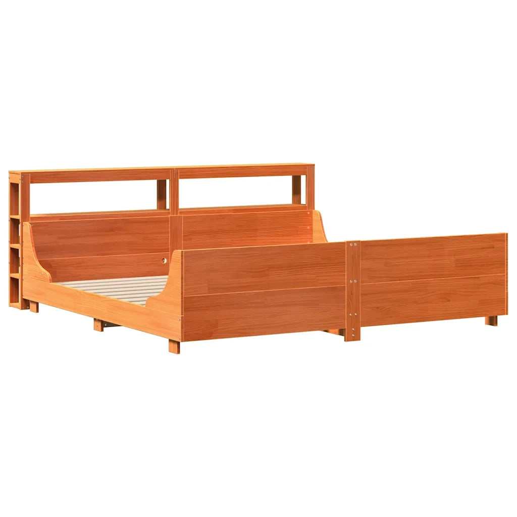 vidaXL Letto senza Materasso Marrone Cera 180x200 cm in Legno di Pino
