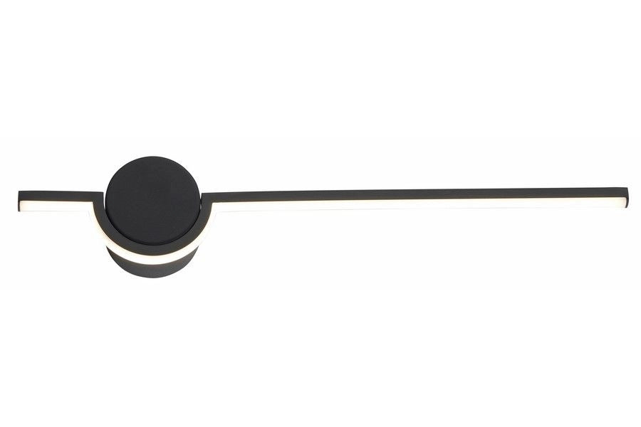 Applique specchio Alamiya nera 51cm LED 6W Reality