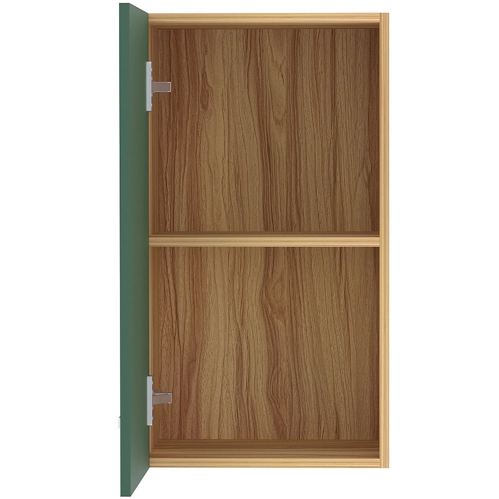 Pensile da Cucina Armadio Sospeso da Parete in Legno Design Minimal Colore Verde
