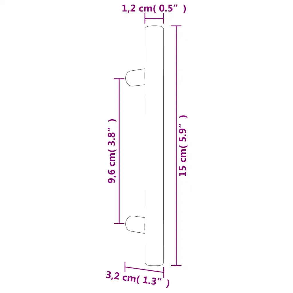 Maniglie per Mobili 20 pz Bronzo 96 mm in Acciaio Inox 3203612