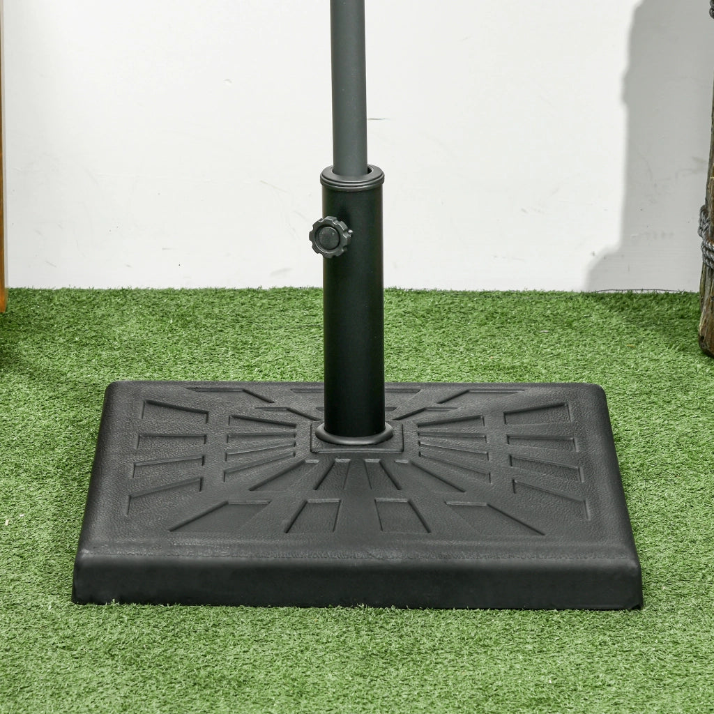 Base per Ombrellone da Giardino ¨C zephmum ¨C Nero 51x51x32 cm
