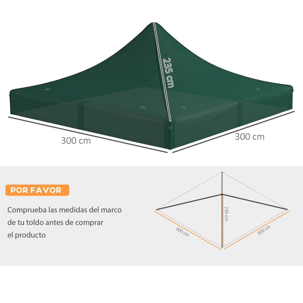 Tenda da Giardino Pieghevole ¨C zephmum ¨C Verde 3x3 m