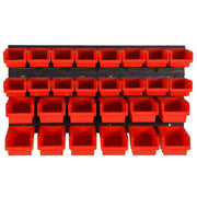 Set da Officina 30 pz Rosso e Nero 77x39 cm in Polipropilene 152203
