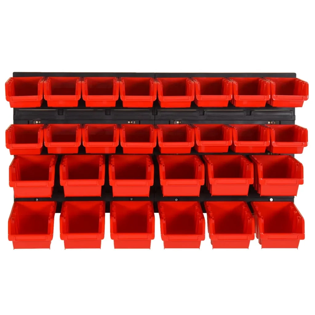 Set da Officina 30 pz Rosso e Nero 77x39 cm in Polipropilene 152203