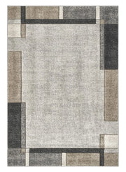 Tappeto FUNNY F8541 grigio beige cm.140x200 disegno cornice moderna geometrica
