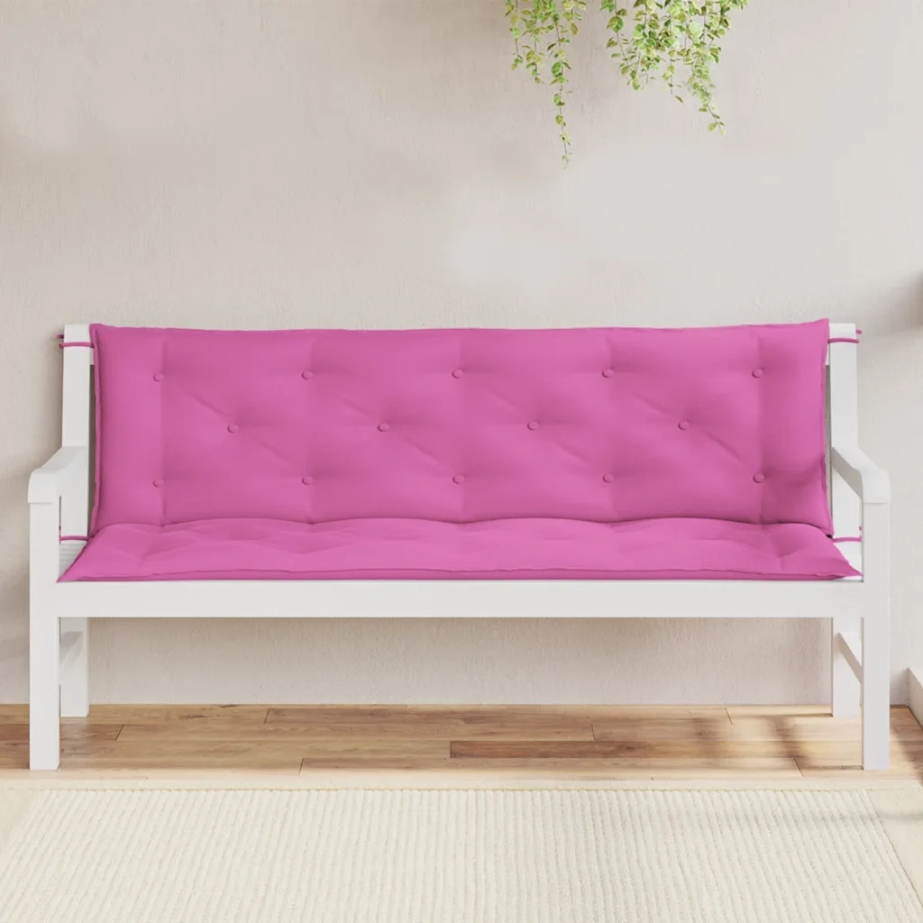 Cuscini per Panca da Giardino 2 pz Rosa 150x50x7 cm in Tessuto 361714
