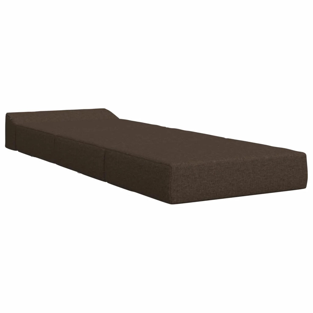 Divano Letto Pieghevole Tortora 200 x 70 x 15 cm Tessuto