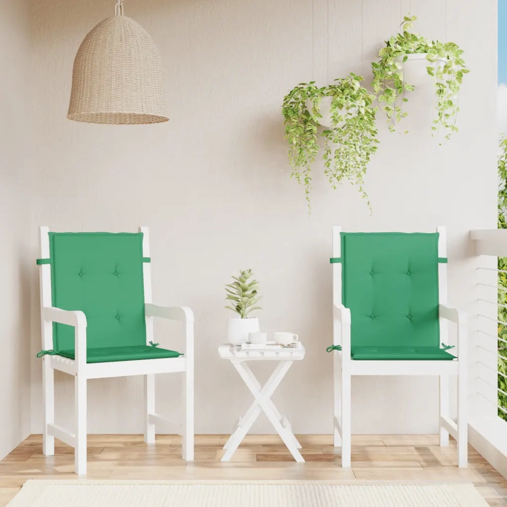Cuscini per Sedia 2 pz | Cuscini per sedie Verdi 100x50x3 cm in Tessuto Oxford