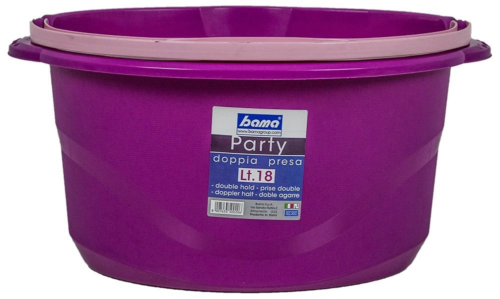 BACINELLA OVALE A DOPPIA PRESA PARTY 18LT