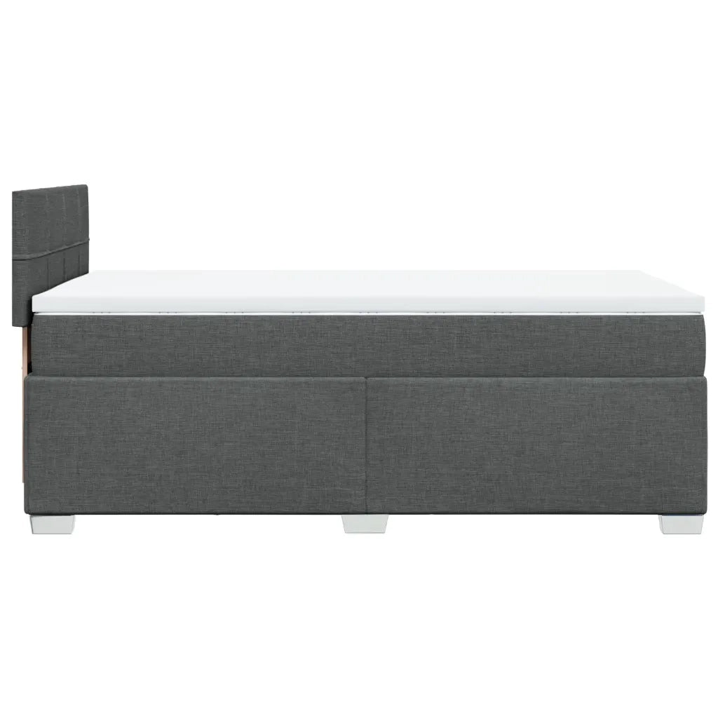 Giroletto a Molle con Materasso Grigio Scuro 100x200 cm Tessuto 3285800