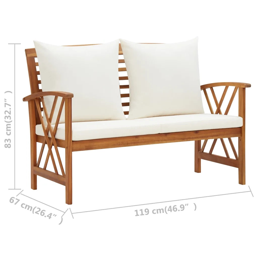 Set Divani da Giardino 5 pz con Cuscini in Massello di Acacia 3057989