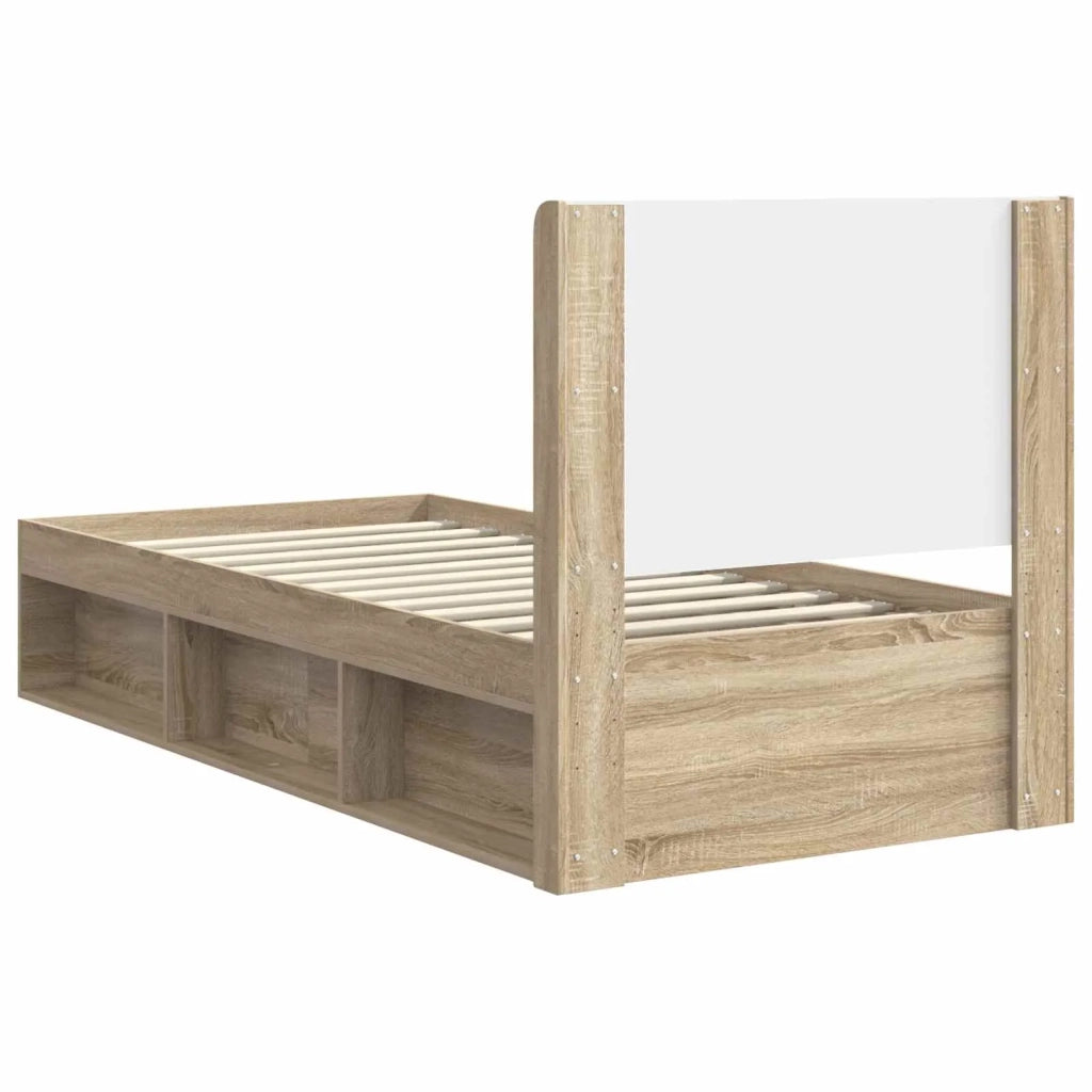 Struttura del letto con stoccaggio e testata Rovere Sonoma 3413911
