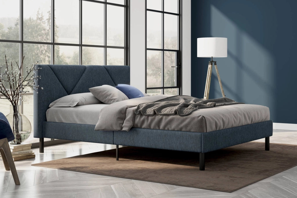 Morpheus, Letto Matrimoniale Dimensione Materasso 160x190 cm, blu