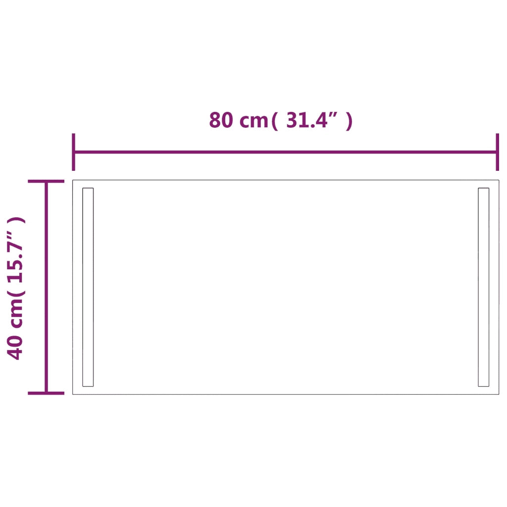 Specchio da Bagno con Luci LED 40x80 cm 3154064