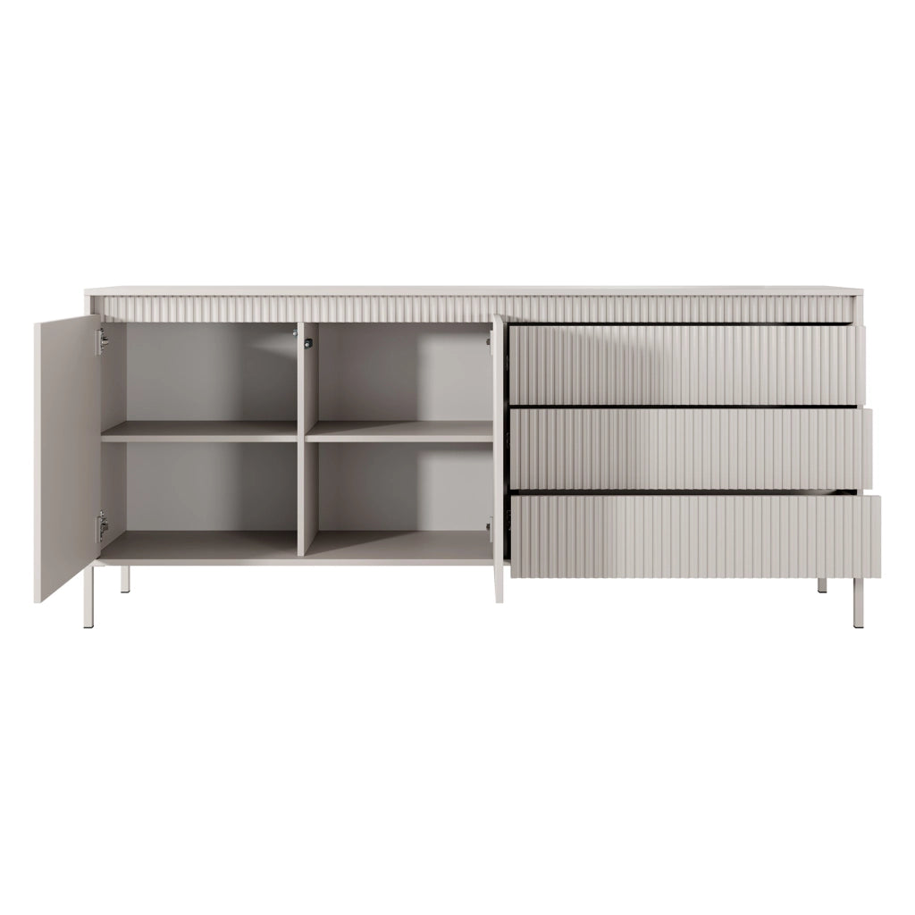 Madia Hatone, Credenza 3 Cassetti, 187x40x81h cm Beige