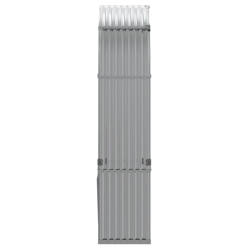 Portalegna chiaro 120 x 45 x 210 cm acciaio zincato grigio 02_0043809