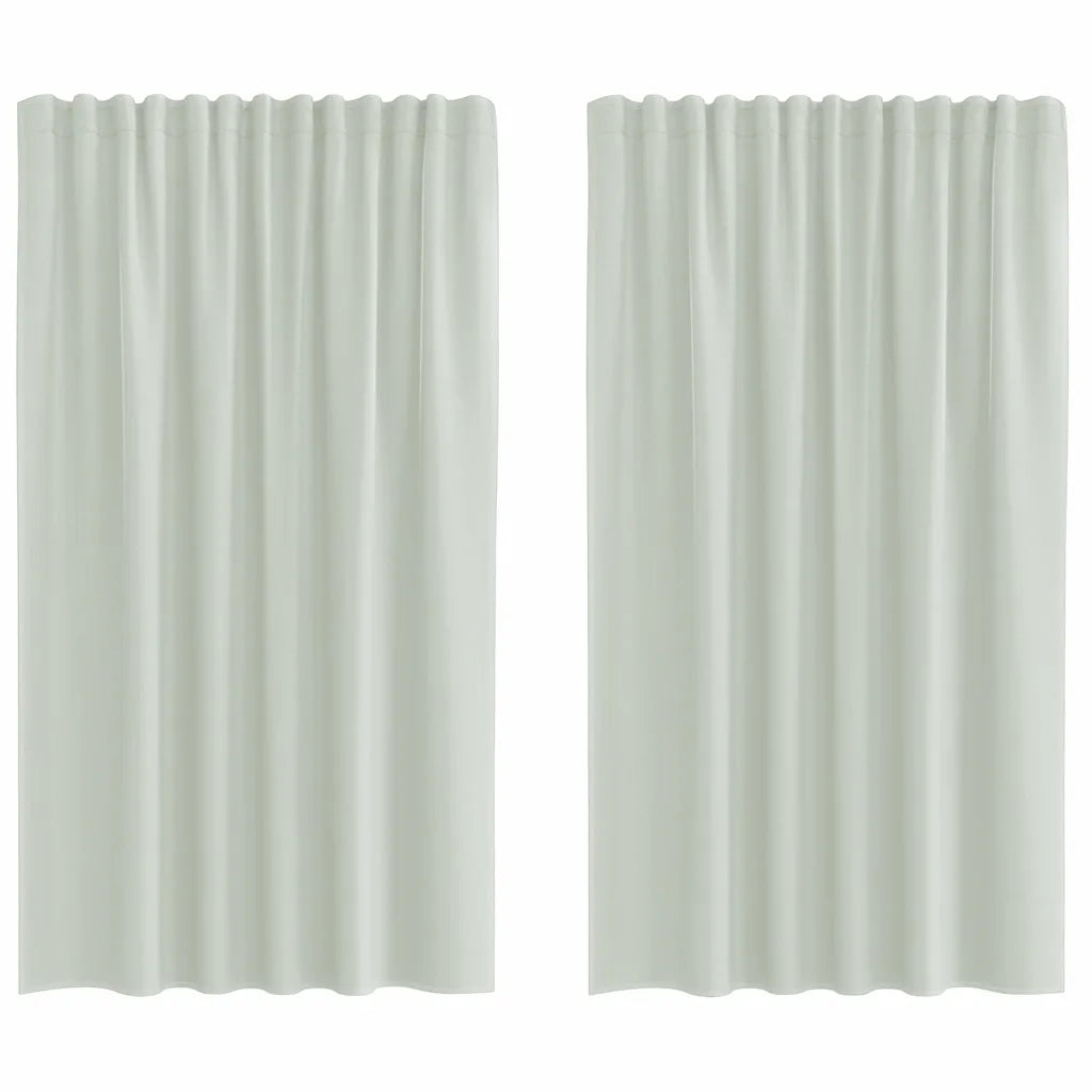 vidaXL Tende in Voile con Tasche per Aste 2 pz Grigio Chiaro