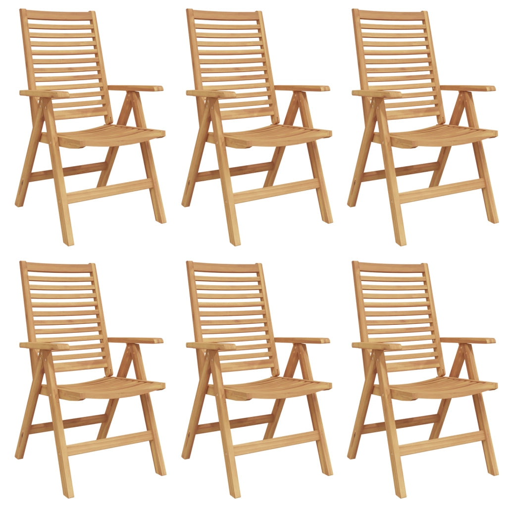 Sedie da giardino  pieghevoli 6 pezzi in legno massello di teak