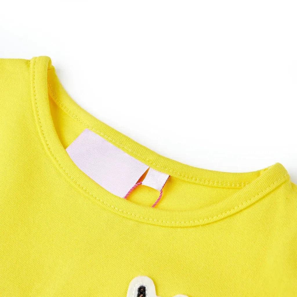 Maglietta per Bambine Giallo Brillante 140 10793