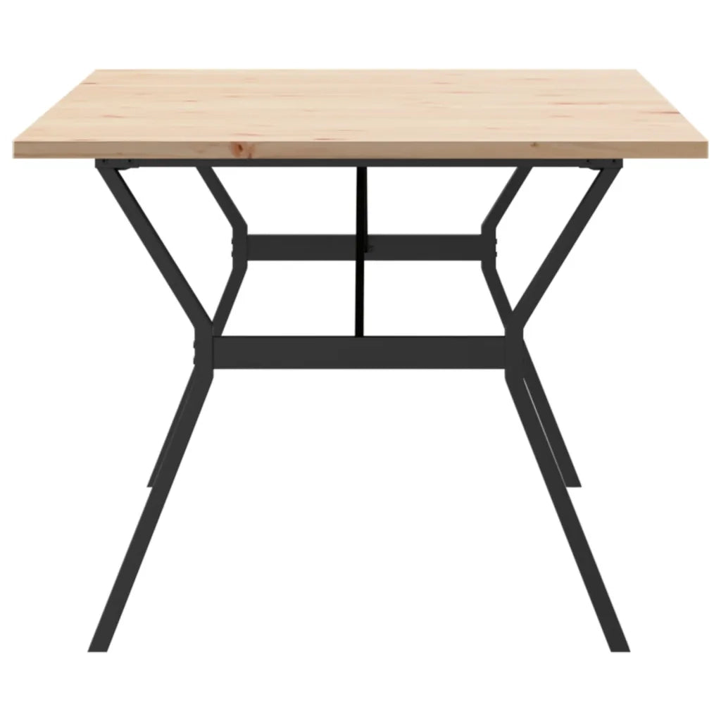 Tavolo Pranzo | Tavolo da cucina Telaio a Y 200x100x75,5 cm Legno Pino e Acciaio