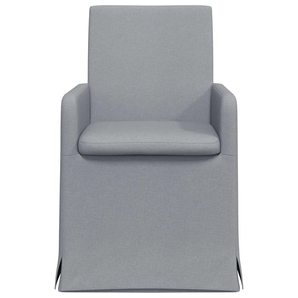 Sedie da pranzo 2 pcs Grigio chiaro 57 x 67 x 95 cm Tessuto 42017903