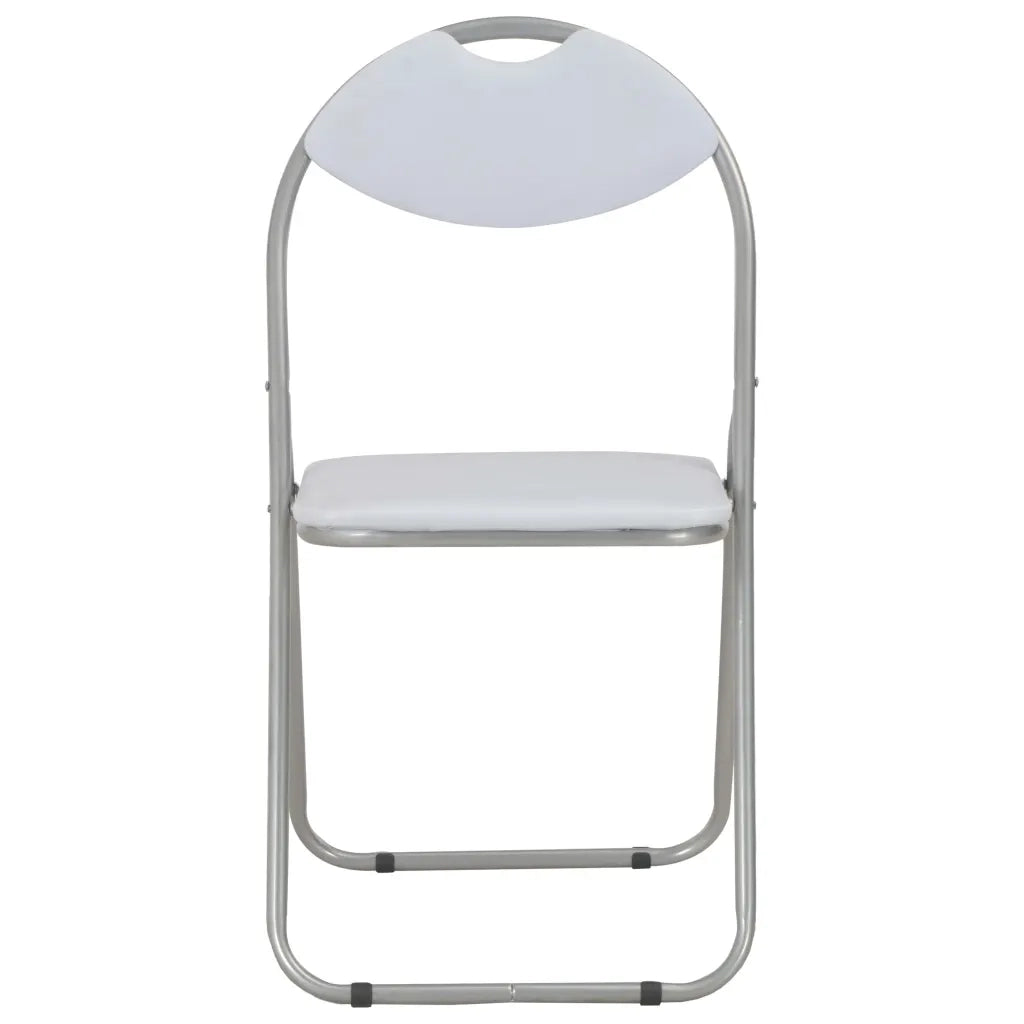 Sedie da Pranzo Pieghevoli 4 pz Bianche in Similpelle cod mxl 6197