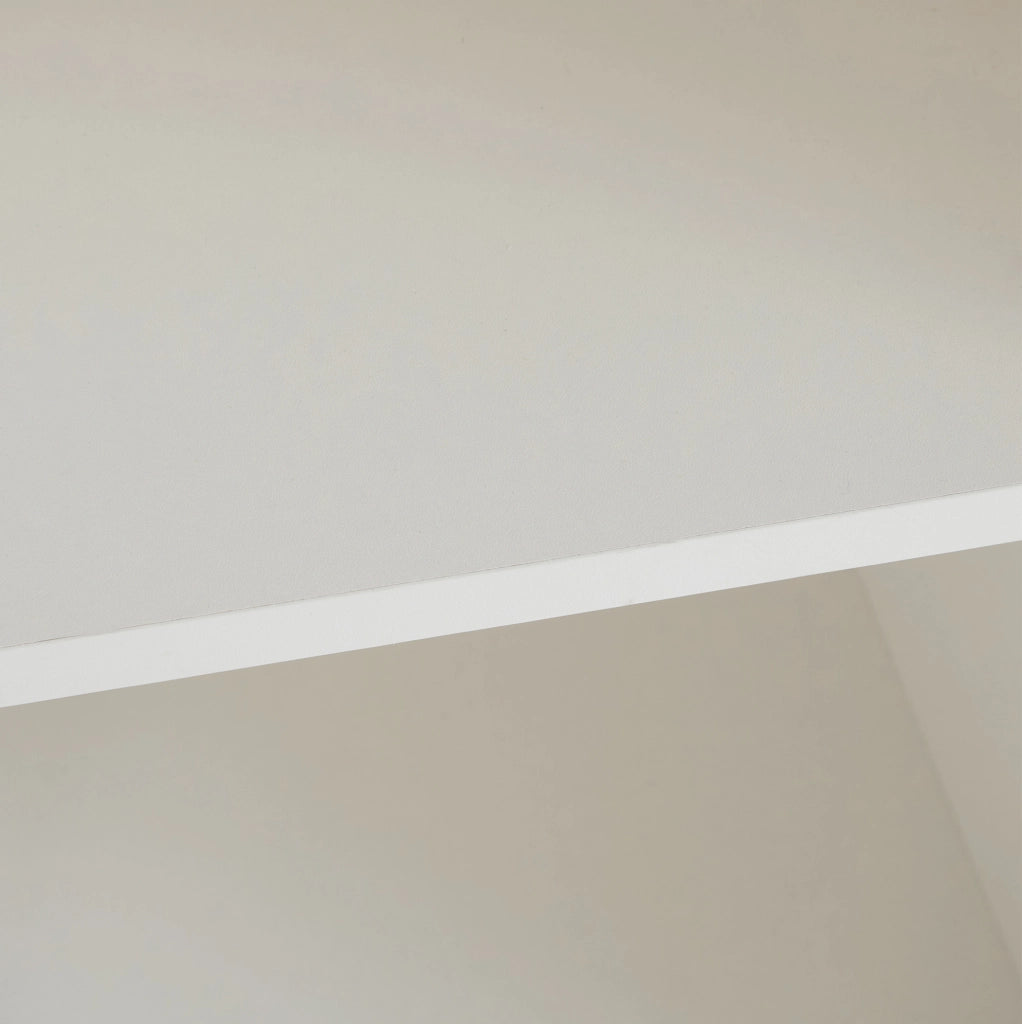 Armadio multiuso con cassetti; ripiani aperti e barra appendiabiti 140x40x135 cm bianco