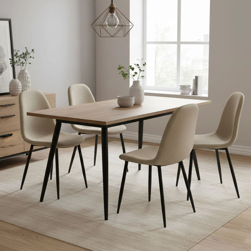 Zambrone, set di Sedie 4 Sedie, Beige