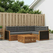 Set di divani da esterno 5 pz Naturale e Antracite Poliestere 3383315
