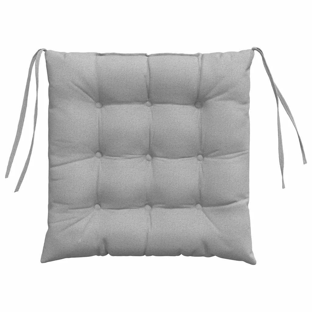 Cuscini per Seduta 4 pcs Grigio Nuvola 40 x 40 x 6 cm Tessuto