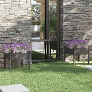 Fioriere da Giardino 2 pz Grigie 70x70x70 cm in Legno di Pino 810814