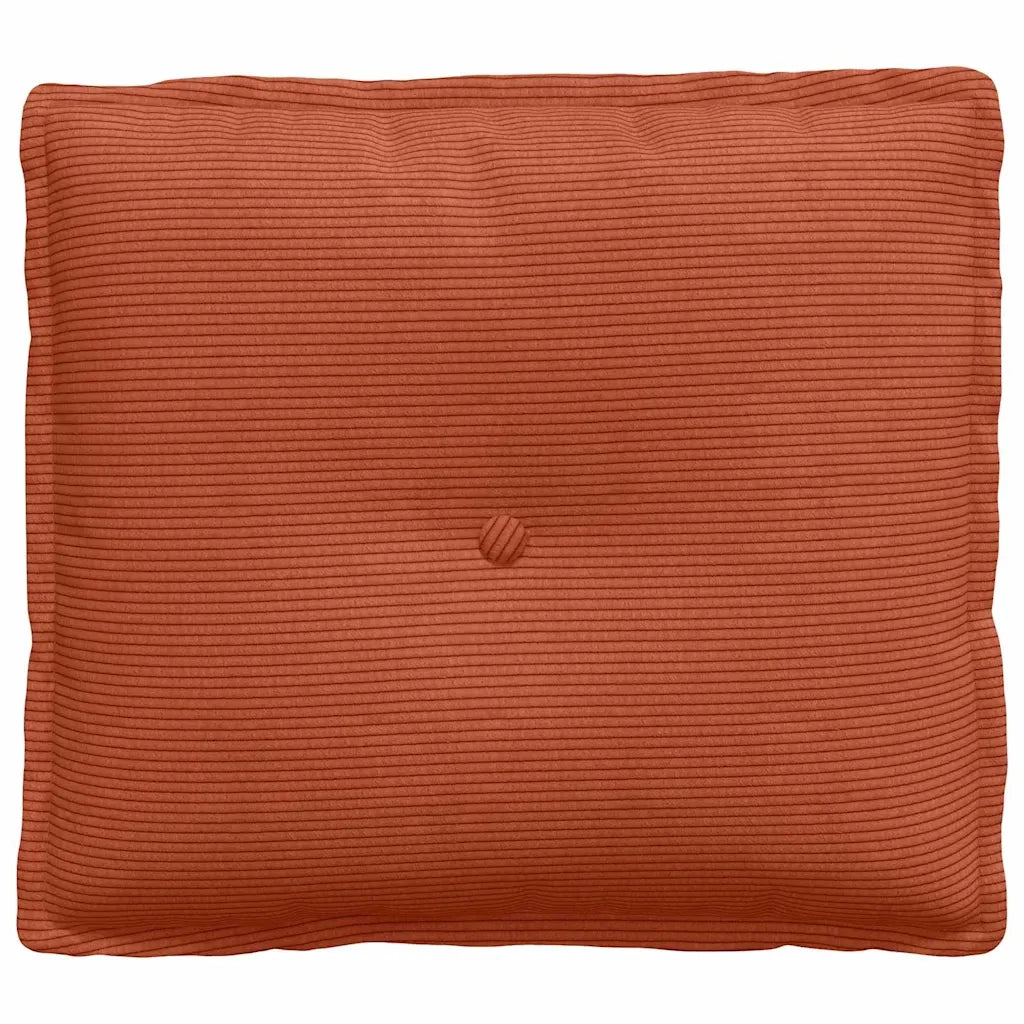 Cuscino per Schiena Rosso Arancio 50 x 45 cm Tessuto in Cords