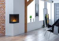 Camino a Bioetanolo da Incasso 60x45 cm Corner 600 Left Sinistro Nero