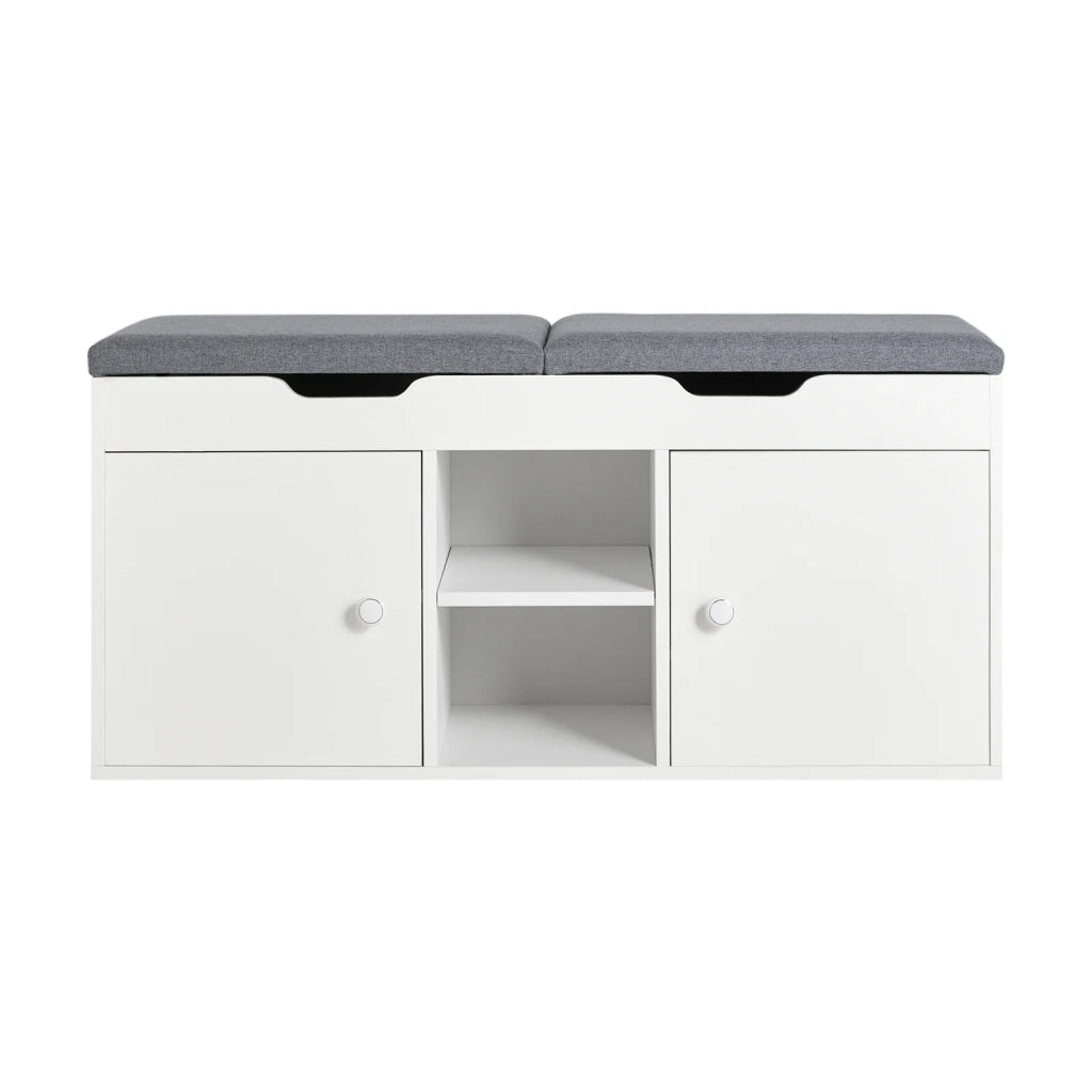 Scarpiera da Ingresso Cassapanca Portascarpe con Cuscino  FSR96-W