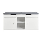 Scarpiera da Ingresso Cassapanca Portascarpe con Cuscino  FSR96-W
