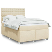 Giroletto a Molle con Materasso Crema 140x200 cm in Tessuto 3292830