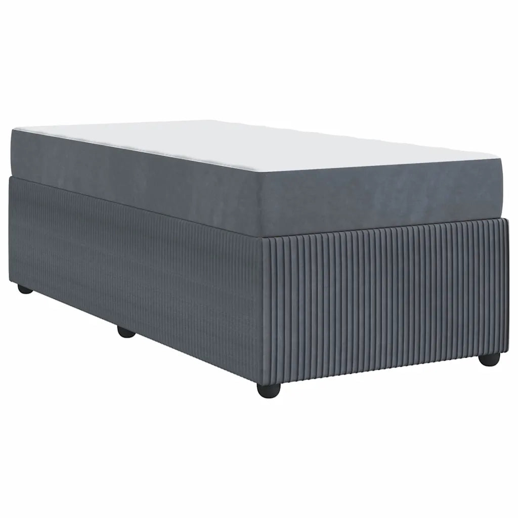 Struttura del letto Grigio scuro 100 x 200 cm Tessuto 3398361