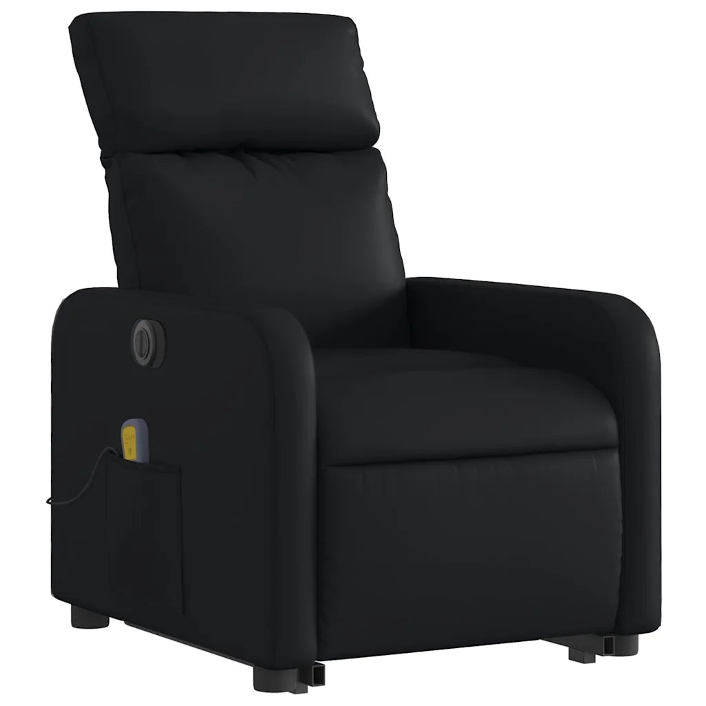 Poltrona Alzapersona Massaggiante Elettrica Nera in Similpelle 3206770