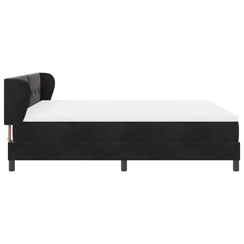 Letto a molle con testiera Nero 180 x 200 cm Velluto 3340402
