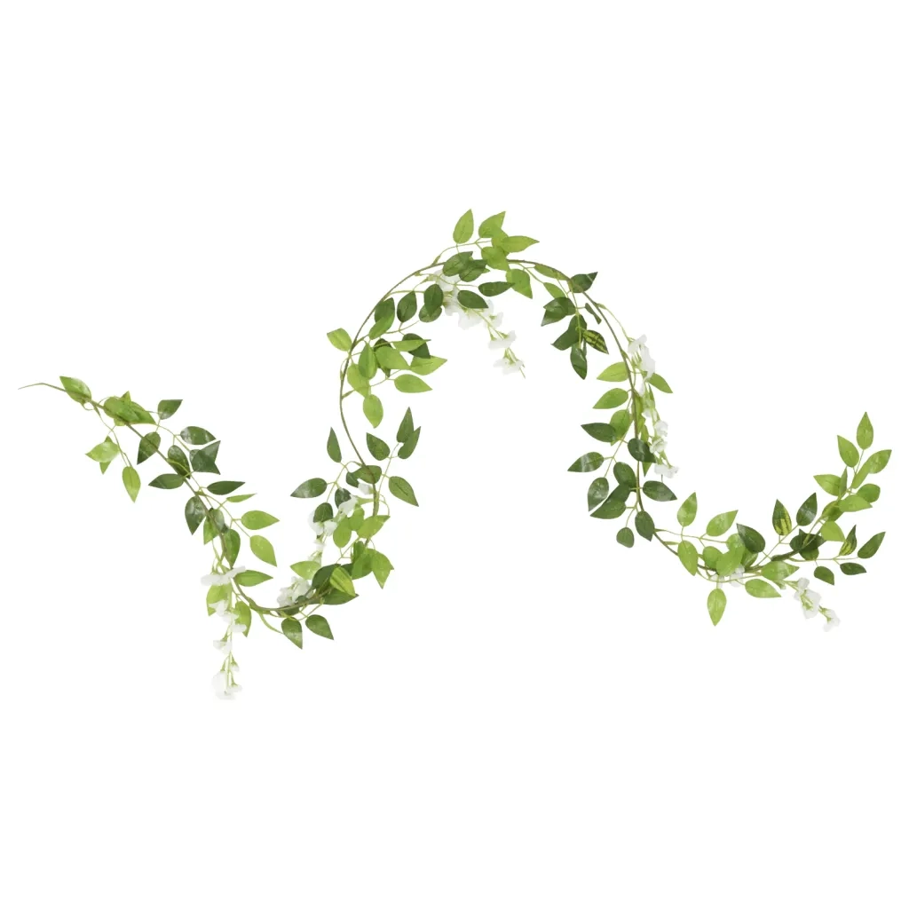 Ghirlande Fiori Artificiali Natale 6 pz Bianco 200 cm