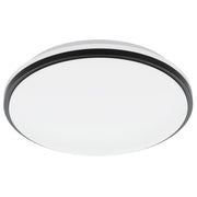 Plafoniera Contemporanea Pinetto Acciaio Bianco Luce Led Integrato 15,6W Ip44