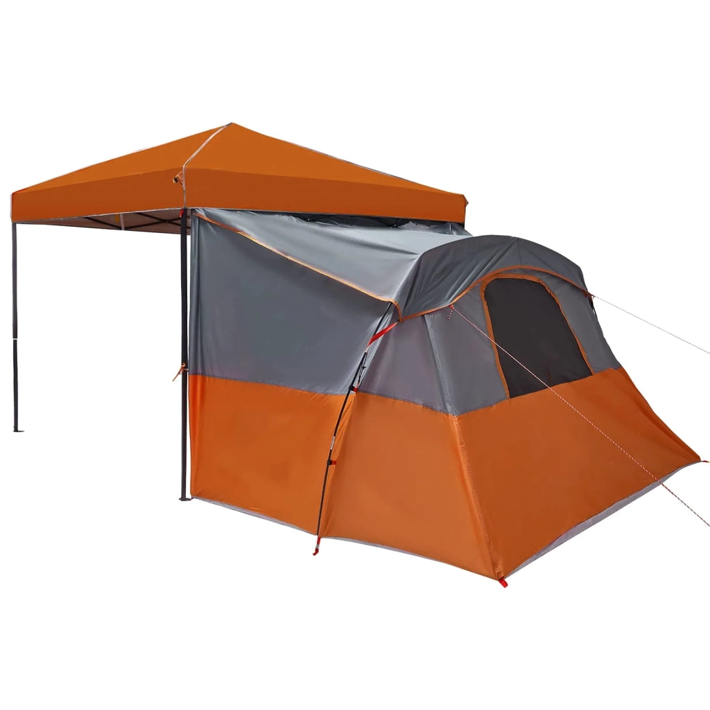 Set di Tende da Campeggio 2 pcs Arancione Taffeta e Tessuto