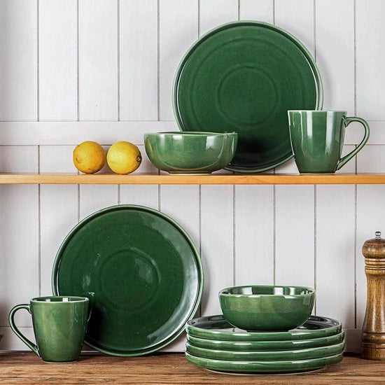Set di Piatti in Ceramica da Cucina - 6 Stuks - 25 cm - Resistenti a Lavastoviglie e Forno - Resistenti ai Graffi - Adatti per Carne alla Griglia, Pasta e Pizza - ...