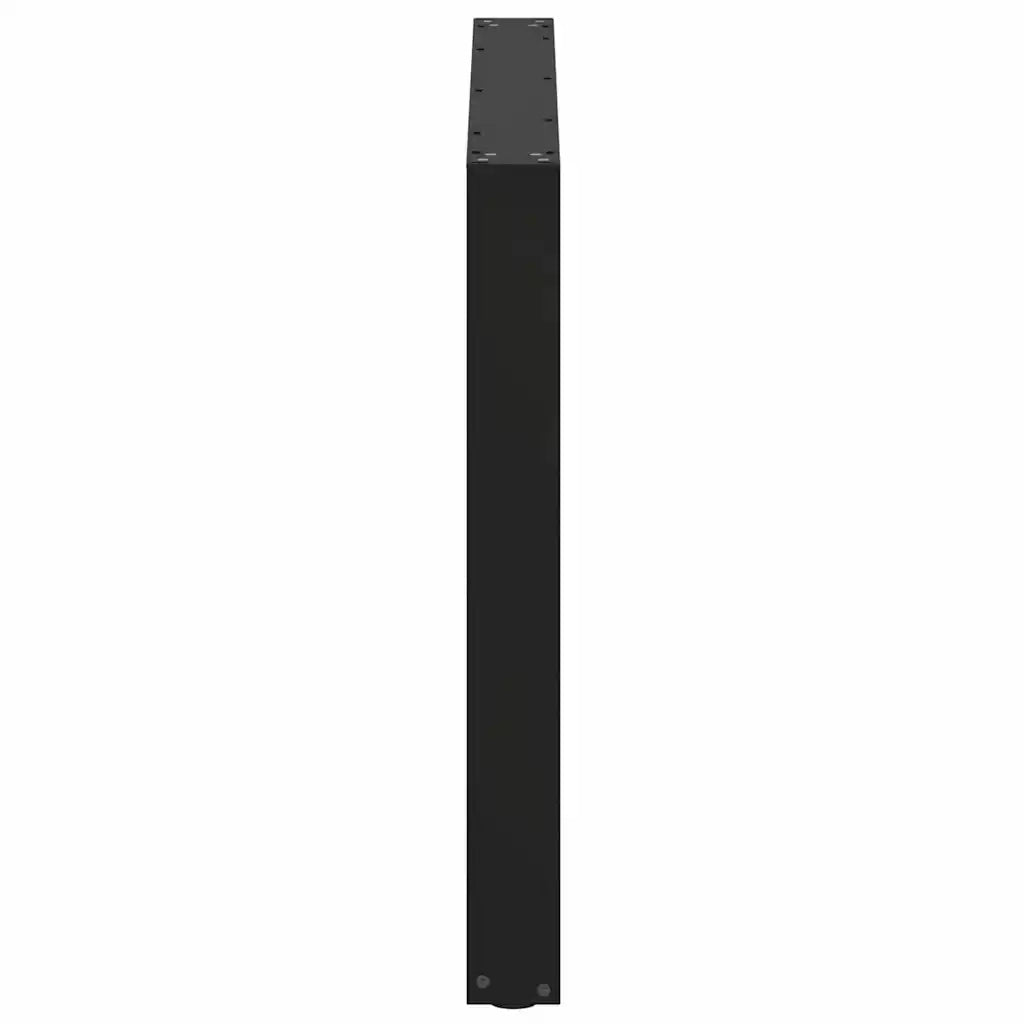 vidaXL Gambe per tavolo da pranzo a forma di U 2 pz nere 100x(72-73) cm in acciaio
