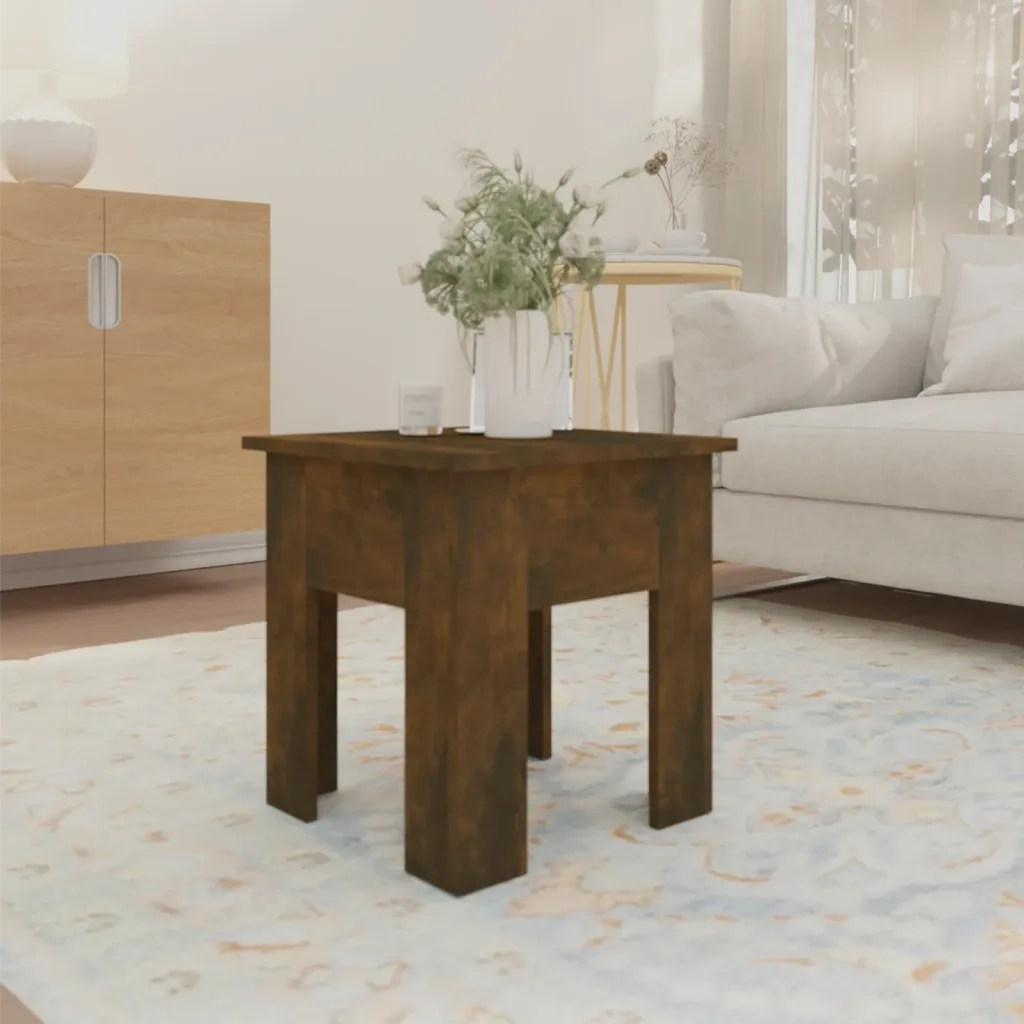 Tavolino da Salotto Rovere Fumo 40x40x42 cm in Truciolato cod mxl 29778