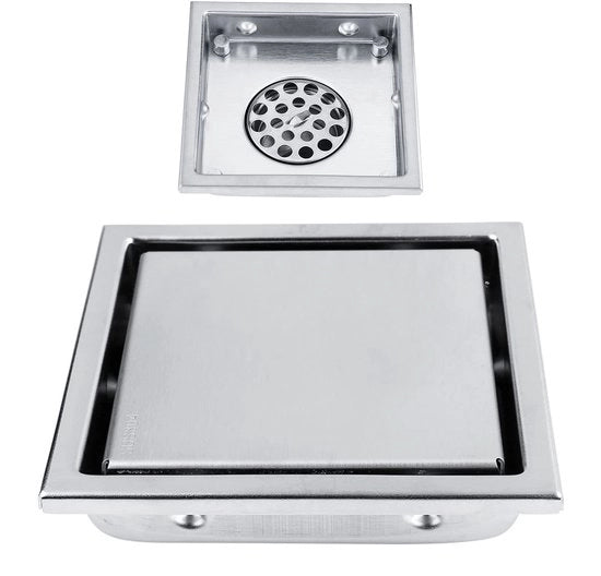 Drenaggio rapido in acciaio inossidabile - Duraturo e resistente - 4,3 x 4,3 pollici - Adatto per cucina e bagno