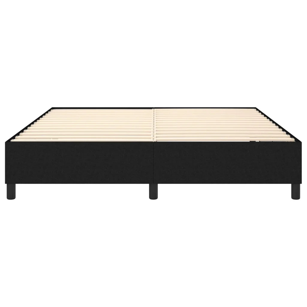 Struttura Letto a Rete a Molle-Giroletto Nero 180x200 cm in Tessuto 848769