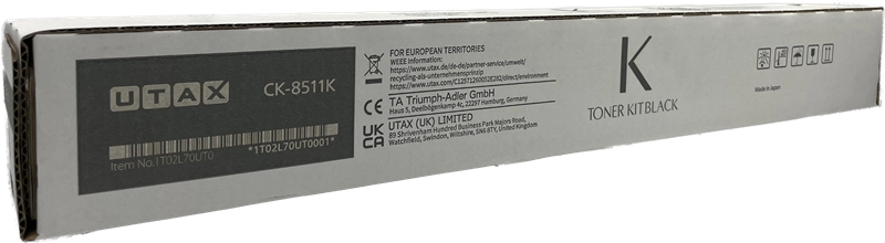 ORIGINAL Utax toner nero CK-8511K 1T02L70UT0 ~20000 Seiten